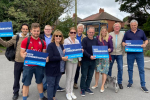 Conservative supporters out campaigning in Grenoside.