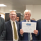 Mark Finney (left centre) and Richard Blyth (right centre) are presented with the Incentive Scheme Award. 